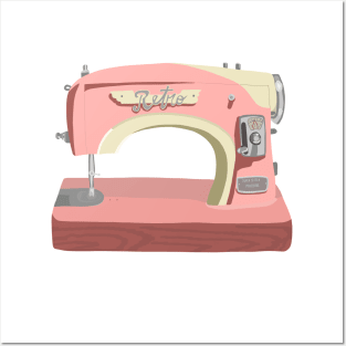 Pink Sewing Machine Posters and Art